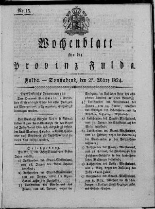 Nr. 13, Ausgabe vom 27. März 1824