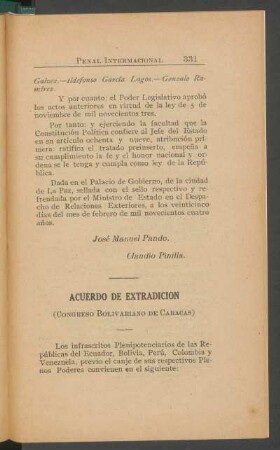 Acuerdo de extradición