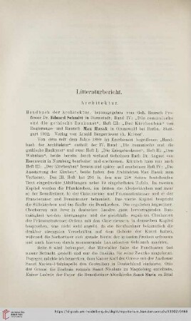 Literaturbericht