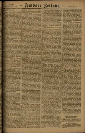 Zweite Ausgabe vom Freitag, den 22. August 1919.