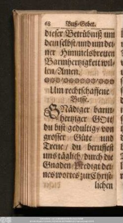 Um rechtschaffene Busse.