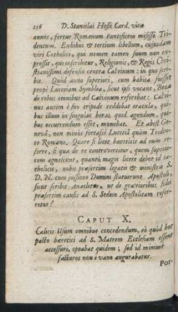 Caput X. Calicis Usum omnibus concedendum, eo quod hoc pacto haeretici ad S. Matrem Ecclesiam ...
