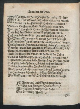 Nun redet der Poet.
