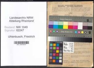 Entnazifizierung Friedrich Uhlenbusch , geb. 13.05.1899 (Lehrer)