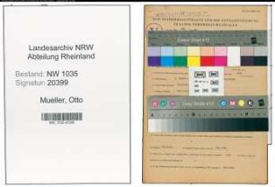 Entnazifizierung Otto Mueller , geb. 06.08.1903 (Markenmeister)