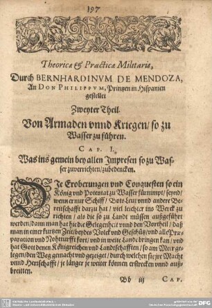 Zweiter Theil. Von Armaden unnd Kriegen/ so zu Wasser zu führen.