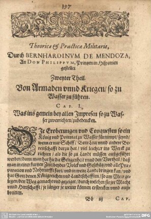 Zweiter Theil. Von Armaden unnd Kriegen/ so zu Wasser zu führen.