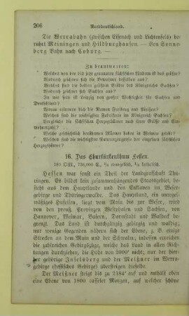 16. Das Churfürstenthum Hessen