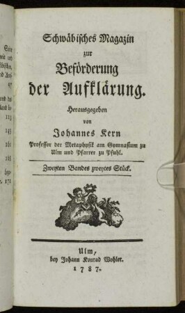Zweyten Bandes zweytes Stück.