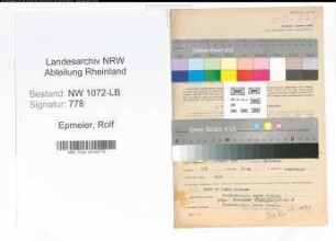 Entnazifizierung Rolf Epmeier , geb. 21.09.1913 (Lehrer)
