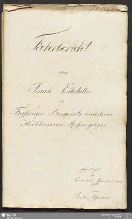 Fahrbericht von Isaak Erbstolln in Freyberger-Bergamts- und deren Halsbrükner-Refier gelegen - 18.6329 4.