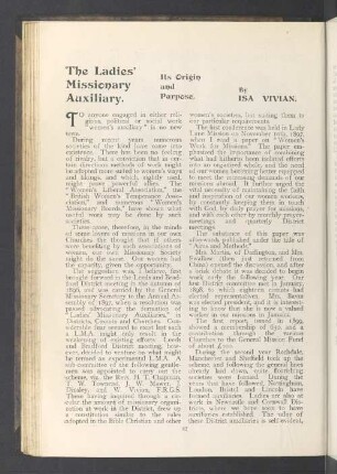 The Ladies' missionary auxiliary