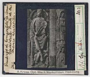 Santiago de Compostela: Kathedrale, Puerta de la Platerias, Westgewände: König David