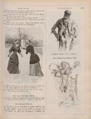 "Kranke Frauen" "Ein Unzufriedener" "Zur Frühlings-Mode 1893"