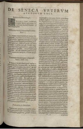 De Seneca Veterum Auctorum Loci