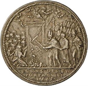 Medaille auf den Kardinal Alessandro Sforza und das Heilige Jahr 1575