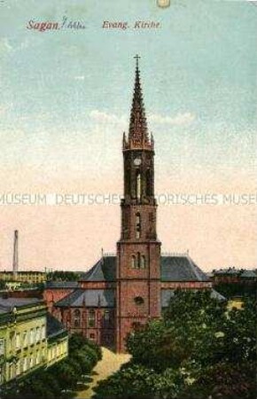 Ansicht der evangelischen Kirche in Sagan