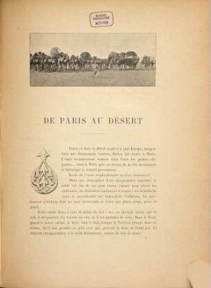 De Paris au Désert : Texte, aquarelles et dessins par Charles Lallemand. Photogravures d'après Gervais-Courtellemont