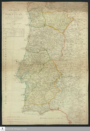 Charte von Portugal : Nach W. Faden's Charte (Aug. 1797) durch beygesetzte Ortsbestimmungen berichtigt