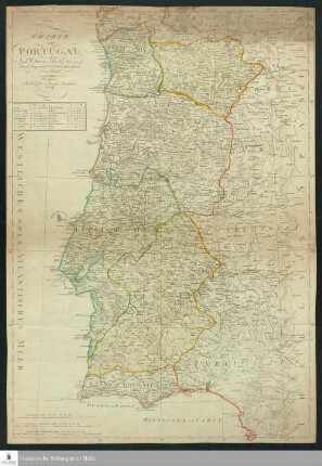 Charte von Portugal : Nach W. Faden's Charte (Aug. 1797) durch beygesetzte Ortsbestimmungen berichtigt