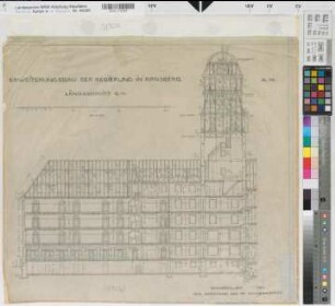 Arnsberg, Regierungshauptgebäude, Längenschnitt G-H
