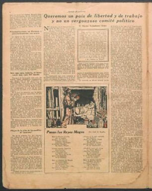 Queremos un país de libertad y de trabajo y no un vergonzoso comité político