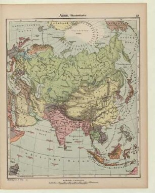 Asien, Staatenkarte