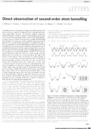 Direct observation of second-order atom tunnelling