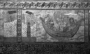 Die Wundertaten Christi — 3. Bildfeld von Westen: Die Stillung des Sturmes