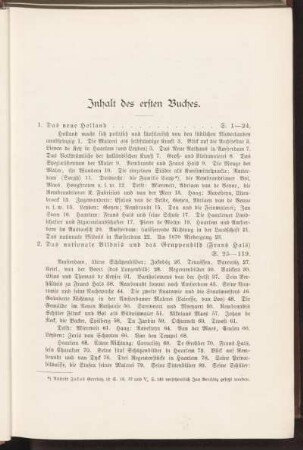 Inhalt des ersten Buches.