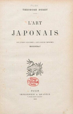 L'art japonais : les livres illustrés - les albums imprimés - Hokousaï