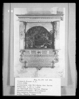 Gleichnis vom Weinberg des Herrn, im Epitaph des Paulus Eberus