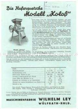 Haferquetsche Modell "Koloß"