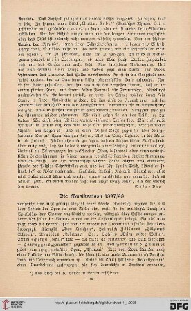 Die Musiksaison 1897/98