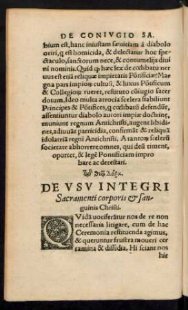 De Usu Integri Sacramenti corporis et sanguinis Christi.