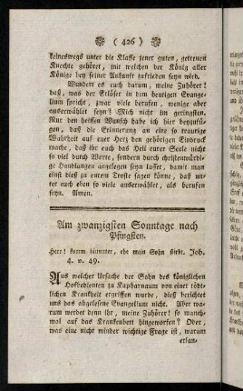 426-443, Am zwanzigsten [...]. - Am ein und zwanzigsten [...].