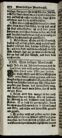 XXII. Vom heiligen Abendmahl. - XXIV. Vom menschlichen Elend und Verderben.
