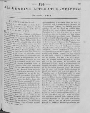Mühlenbruch, C. F.: Lehrbuch der Institutionen des Römischen Rechts. Halle: Schwetschke 1842