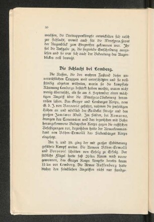 Die Schlacht bei Lemberg.