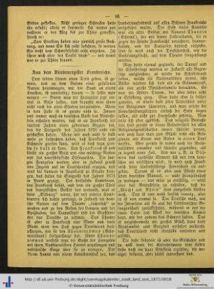 Aus dem Sündenregister Frankreichs.
