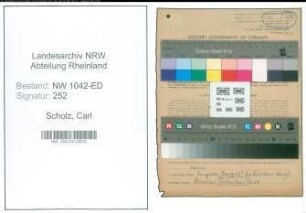 Entnazifizierung Carl Scholz , geb. 25.10.1885 ()