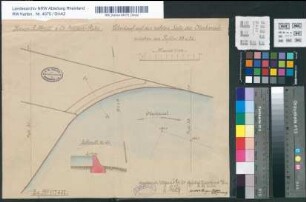 Wasserkraftanlage der Firma Bredt und Co. in Witten. S. auch Begleitmaterial unter RWD Nr. 3.: Überlauf auf der rechten Seite des Oberkanals [A. Bredt und Co. Witten/Ruhr]. Gefertigt J.M. Voith. Heidenheim 15.12.[19]14. S. auch Begleitmaterial unter RWD Nr. 3.