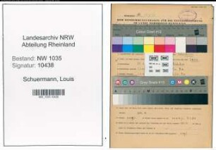 Entnazifizierung Louis Schuermann , geb. 29.01.1897 (Kaufmaennischer Angestellter)