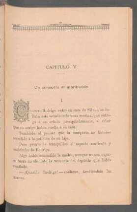 Capítulo V - Un consuelo al moribundo
