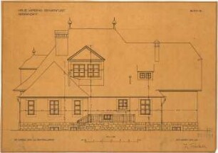 Fischer, Theodor; Schweinfurt (Bayern); Haus Wirsing - Nordseite (Aufriss)