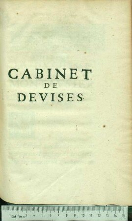 Cabinet De Devises.