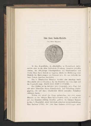 Eine Hans Sachs-Medaille