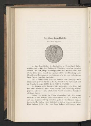 Eine Hans Sachs-Medaille