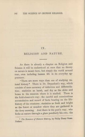 IX. Religion and nature