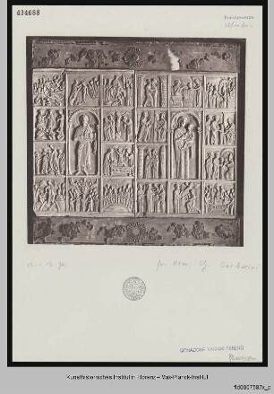 Diptychon mit Szenen aus dem Leben von Christus und Maria
